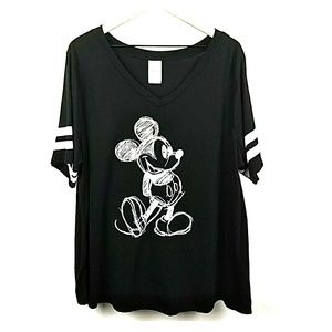 Disney Mickey Mouse Black White T-SHIRT 3X